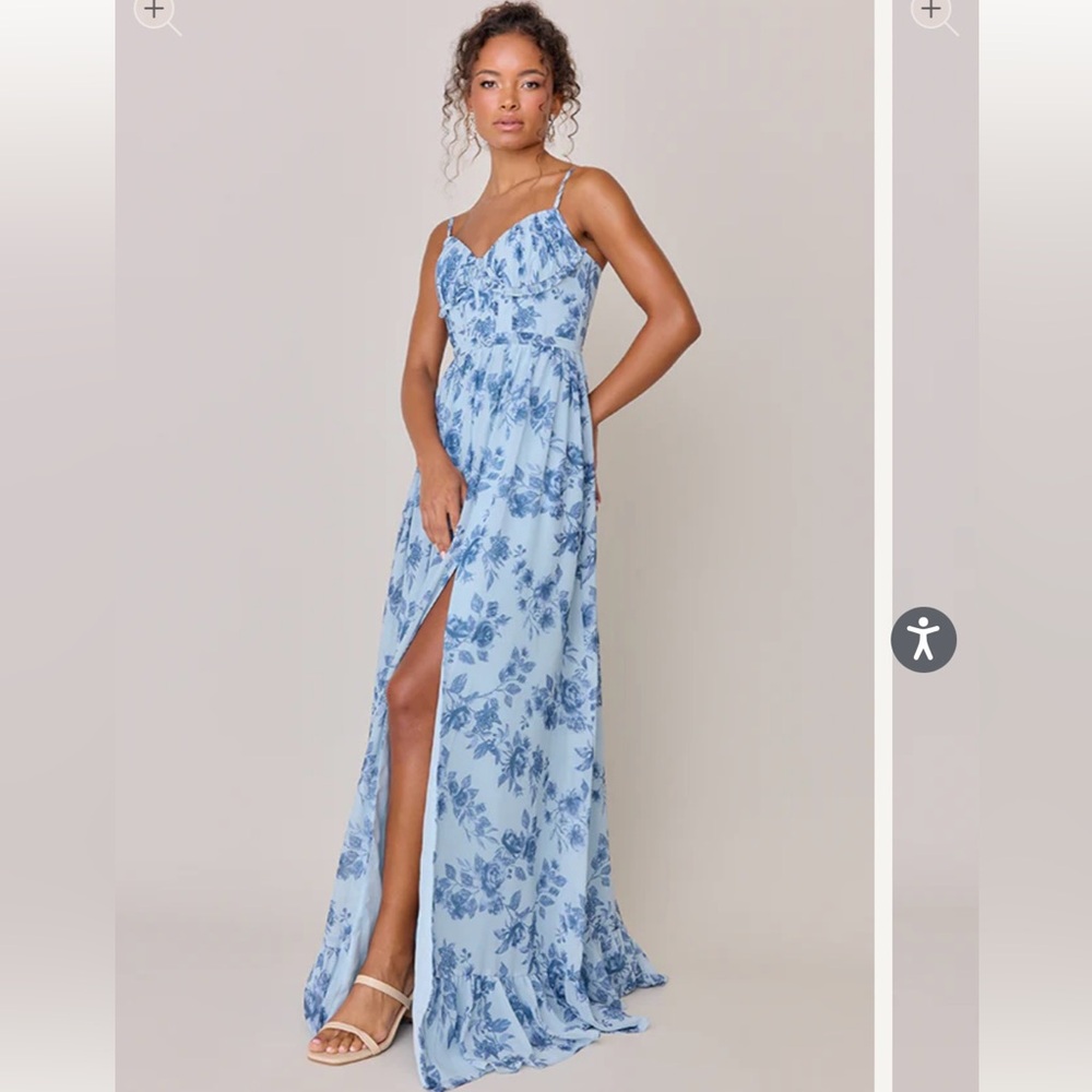 Revelry Floral Blue Maxi Dress